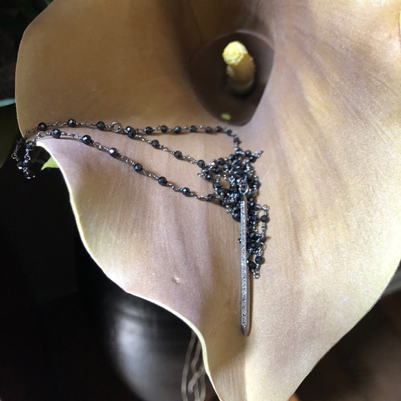 ADORNIA .30ct Spinal Diamond Spike Lariat Necklace - Picture 1 of 6